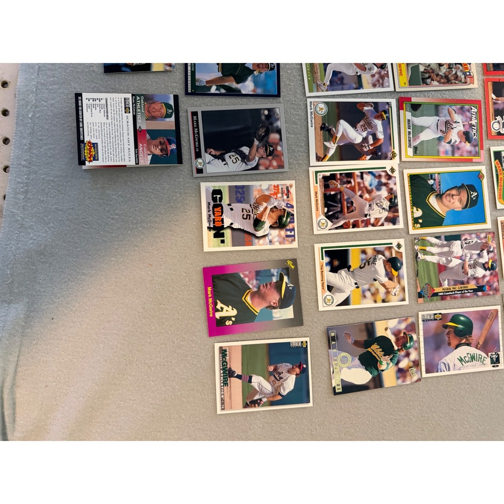 Mark McGwire Baseball Card Lot 80 A's Cardinals Inserts Topps Donruss Upper - Picture 9 of 13